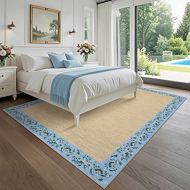 Washable Boho Braided Printed Small Entryway Area Rug Doormat