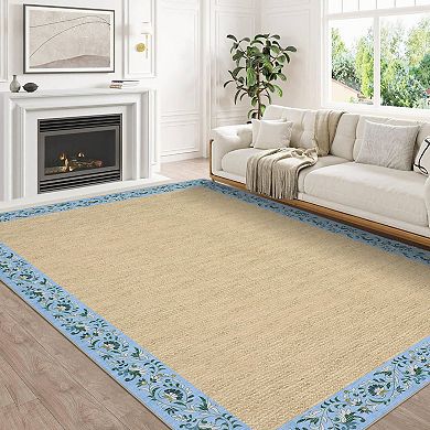 Washable Boho Braided Printed Small Entryway Area Rug Doormat