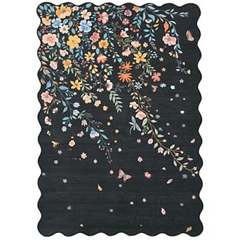 Washable Boho Braided Printed Small Entryway Area Rug Doormat