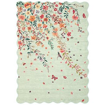 Washable Boho Braided Printed Small Entryway Area Rug Doormat