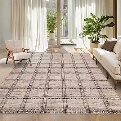 Washable Boho Braided Printed Small Entryway Area Rug Doormat