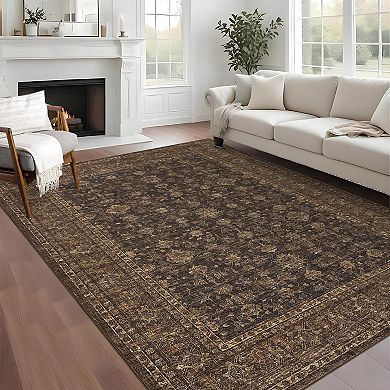 Washable Boho Braided Printed Small Entryway Area Rug Doormat