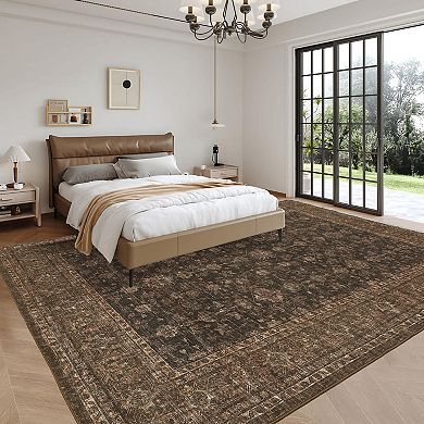 Washable Boho Braided Printed Small Entryway Area Rug Doormat