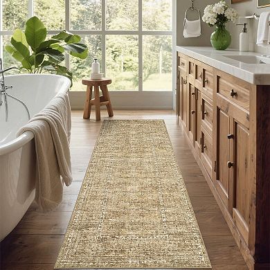 Washable Boho Braided Printed Small Entryway Area Rug Doormat