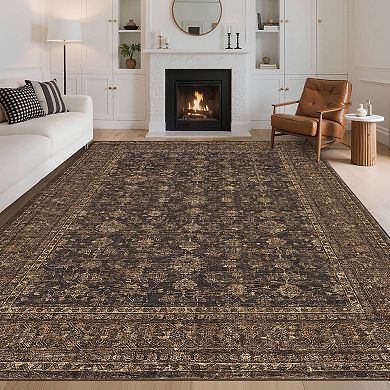 Washable Boho Braided Printed Small Entryway Area Rug Doormat