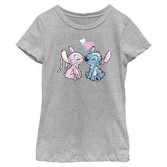 Girls 6-16 Disney's Stitch & Angel Love Graphic Tee