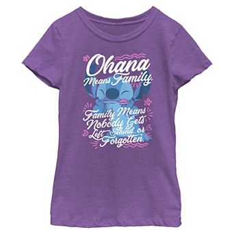 Girls 6-16 Disney's Lilo & Stitch Ohana Means Family Graphic Tee