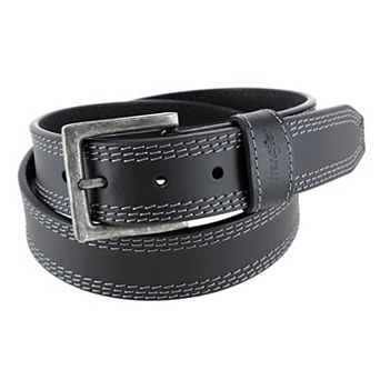 Wrangler Men's Crazy Horse Leather Belt with Removable Buckle
