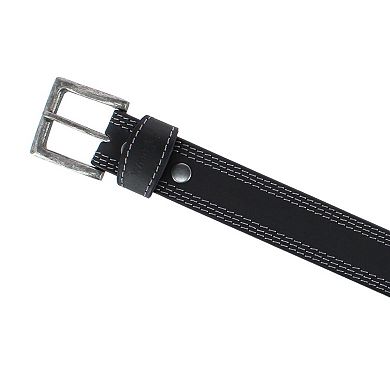Wrangler Men's Crazy Horse Leather Belt with Removable Buckle