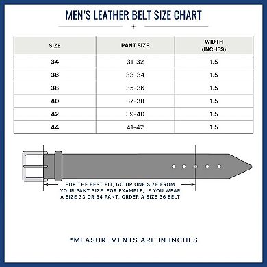 Wrangler Men's Crazy Horse Leather Belt with Removable Buckle