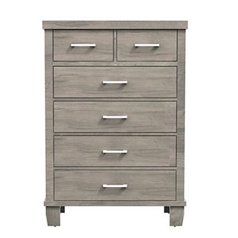 Dresser For Bedroom 6 Drawer Dresser With Metal HandlesChest Of Drawers Closet Organizers