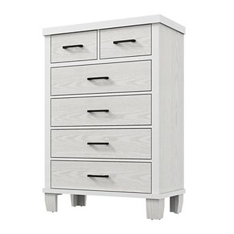 Dresser For Bedroom 6 Drawer Dresser With Metal HandlesChest Of Drawers Closet Organizers