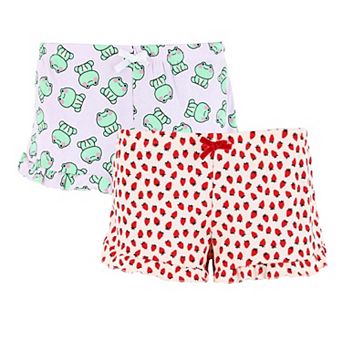 CTM Women's Pointelle Ruffle Pajama Shorts Pack of 2 by strawberrykiss