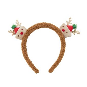 Christmas Bear Headband With Plush Design