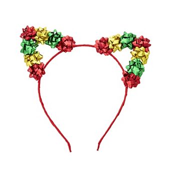 Christmas Gift Bow Cat Ears Headband