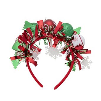 Christmas Ornament Headband With Festive Decorations