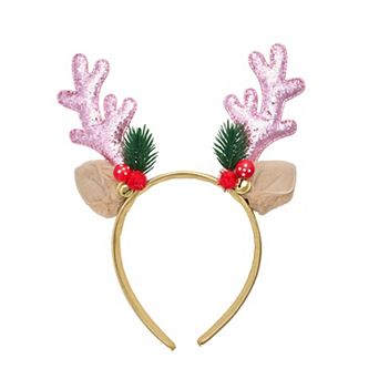 Glitter Holiday Antlers Headband