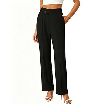 Womens High Waisted Wide Leg Dress Pants Work Office Business Casual Trousers