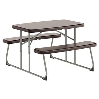 Flash Furniture Indoor/Outdoor Commercial Grade Kids Folding Picnic Table with Benches