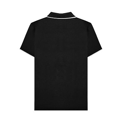 Lambretta Mens Gingham All-Over Print Polo Shirt