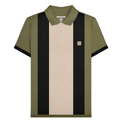 Lambretta Mens Vintage Panelled Polo Shirt