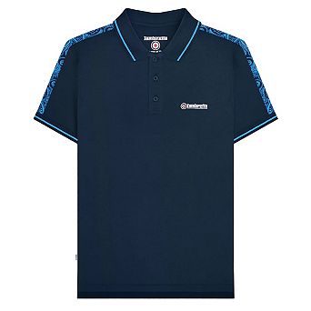 Lambretta Mens SS24 Paisley Taped Polo Shirt