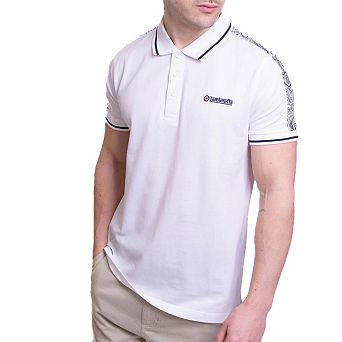 Lambretta Mens SS24 Paisley Taped Polo Shirt