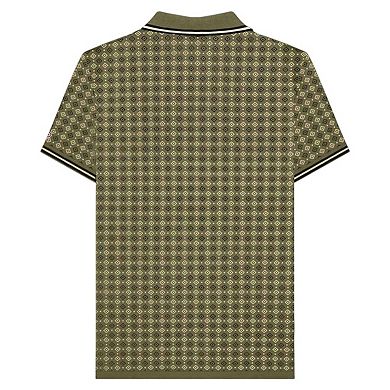 Lambretta Mens SS25 Geometric Polo Shirt