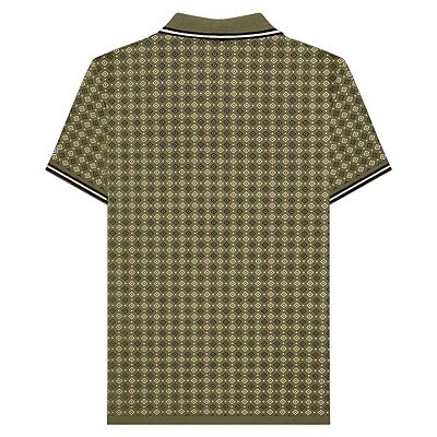Lambretta Mens SS25 Geometric Polo Shirt