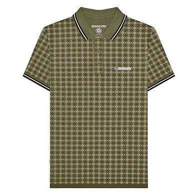 Lambretta Mens SS25 Geometric Polo Shirt