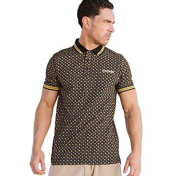 Lambretta Mens SS25 Geometric Polo Shirt