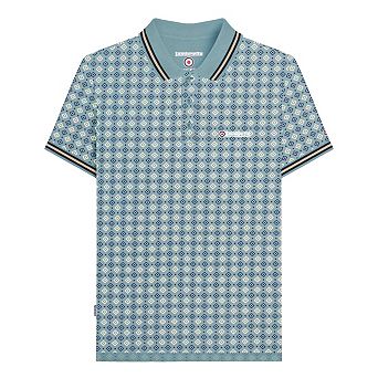 Lambretta Mens SS25 Geometric Polo Shirt