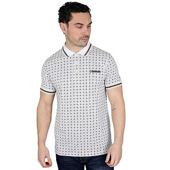 Lambretta Mens SS25 Geometric Polo Shirt