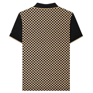 Lambretta Mens Two Tone All-Over Print Polo Shirt