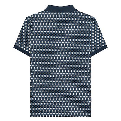 Lambretta Mens Roundel Geometric Big & Tall Polo Shirt