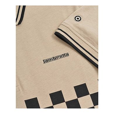 Lambretta Mens SS25 Two Tone Tipped Polo Shirt