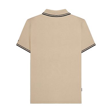 Lambretta Mens SS25 Two Tone Tipped Polo Shirt