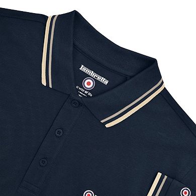 Lambretta Mens Tipped Big & Tall Polo Shirt