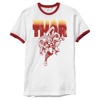 Men's Marvel Thor Retro Style Ringer Graphic Tee