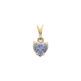 Belinda Jewelz 18k Gold Plated Vermeil Dainty Heart Birthstone Charm