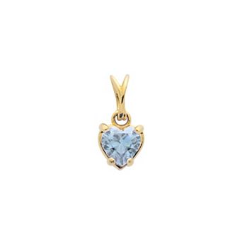 Belinda Jewelz 18k Gold Plated Vermeil Dainty Heart Birthstone Charm