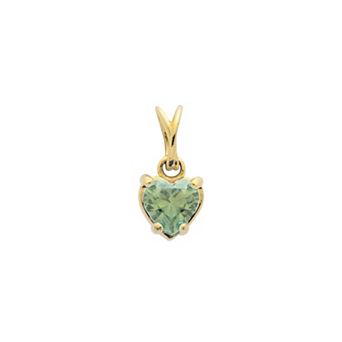 Belinda Jewelz 18k Gold Plated Vermeil Dainty Heart Birthstone Charm