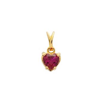 Belinda Jewelz 18k Gold Plated Vermeil Dainty Heart Birthstone Charm
