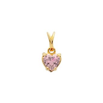 Belinda Jewelz 18k Gold Plated Vermeil Dainty Heart Birthstone Charm