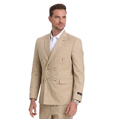 Men's 2pc Pinstriped Crosshtach Double Breasted Suit Set