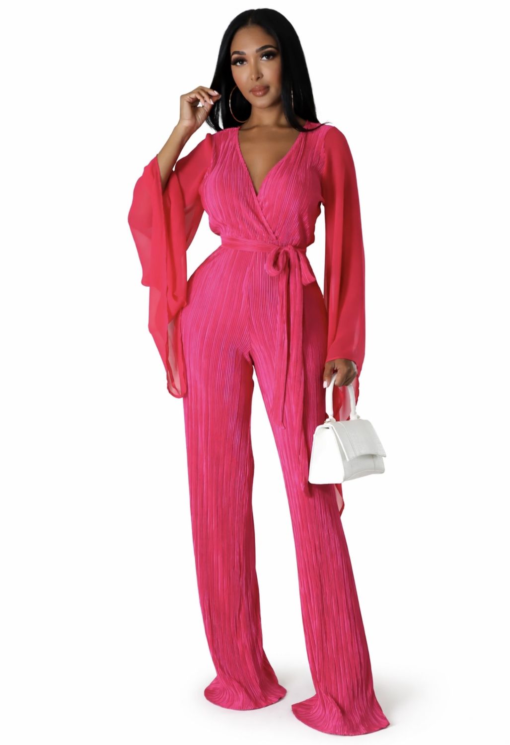 Женские комбинезоны Elegant Pleated Jumpsuit