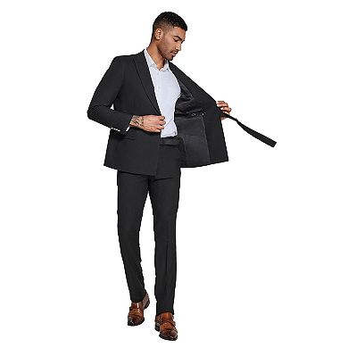 Men’s 2-Piece Belted Fashion Suit Set, Skinny-Fit