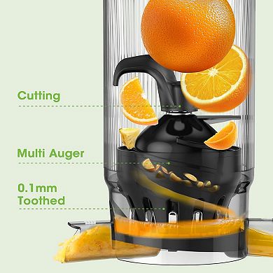 Juicer Machines, 5.3" Wide Feed Chute Cold Press Juicer