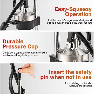 Manual Cast Iron Juicer, Commercial Lemon Squeezer, Professional Citrus Juicer, Ideal