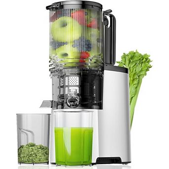 Cold Press Juicer, 5.8" Wide Feed Chute Juice Extractor Machine with 400W, High Juice Yield